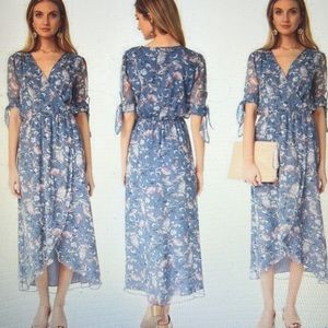 ELLA MOSS- silk print midi dress